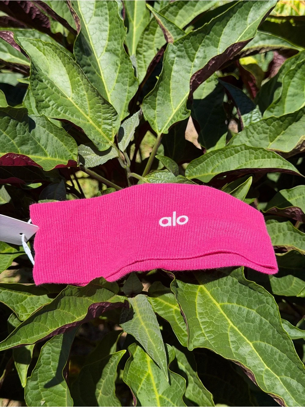 ALO Yoga Hot Pink Ribbed Stretch Headband